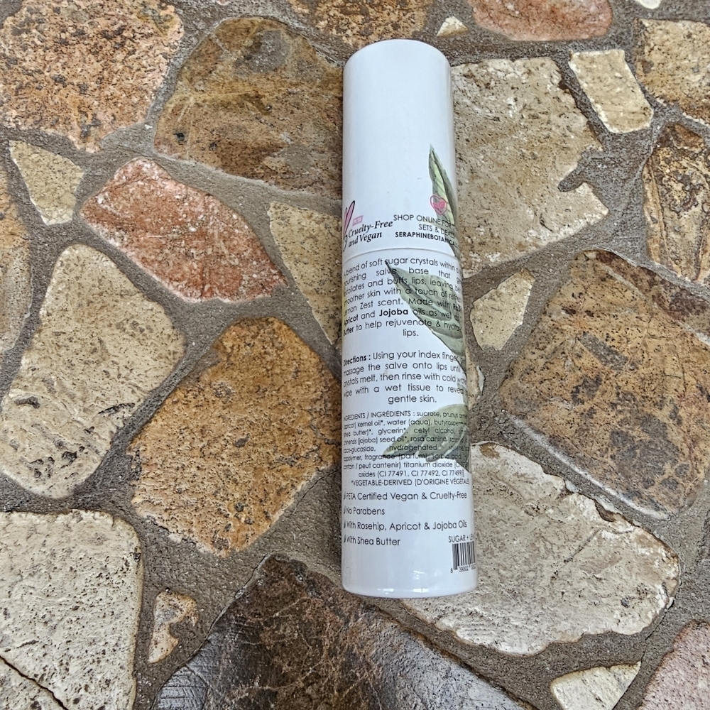 New Seraphine Botanicals Sugar + Lemon Moisturizing Lip Scrub - Picture 2 of 7